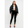 English Factory Cropped Puffer Jacket Coats, Jackets & Blazers Metallic