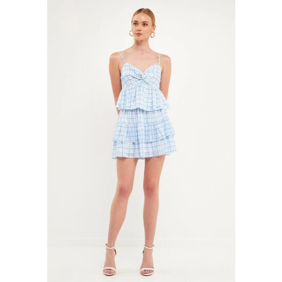 English Factory Sequins Check Mini Skirt Skirts Blue Multi 2 English Factory Sequins Check Mini Skirt Skirts Blue Multi - Image 2