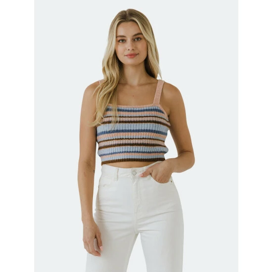 English Factory Stripe Knit Tank Top Tops Multi