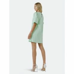 English Factory Puff Sleeve Mini Dress Dresses Green -English Factory Shop unnamed file 1286