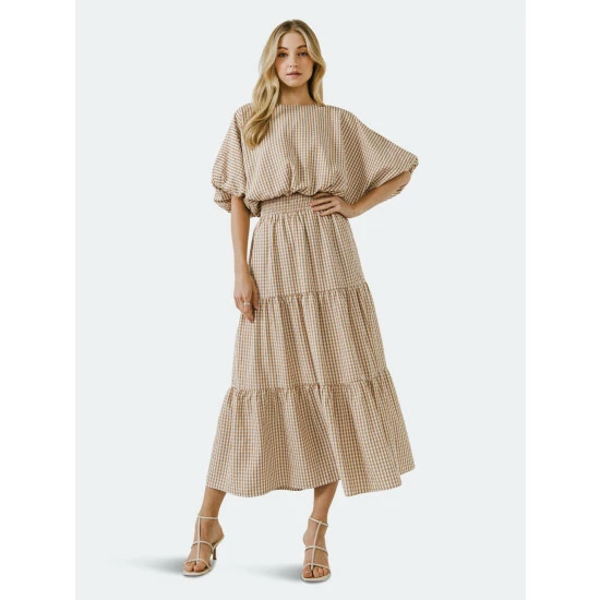 English Factory Voluminous Cropped Top Tops Dusty Blue - Image 5