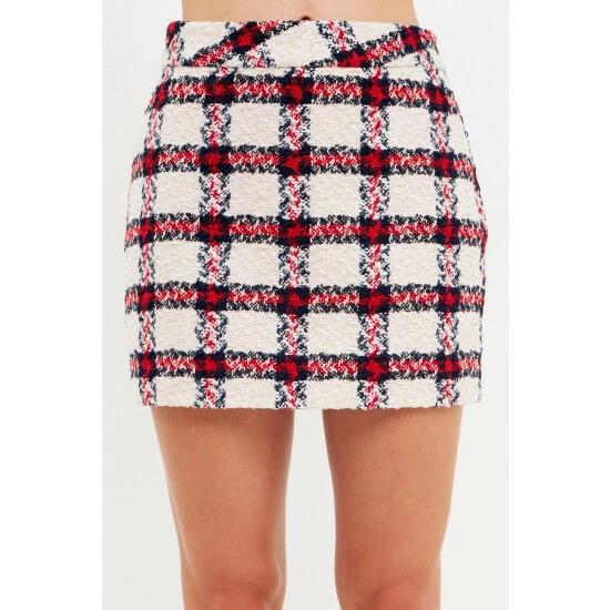 English Factory Plaid Mini Skirt Skirts Ivory 5 English Factory Plaid Mini Skirt Skirts Ivory - Image 5