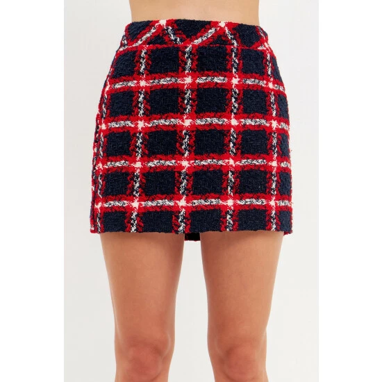 English Factory Plaid Mini Skirt Skirts Ivory 9 English Factory Plaid Mini Skirt Skirts Ivory - Image 9