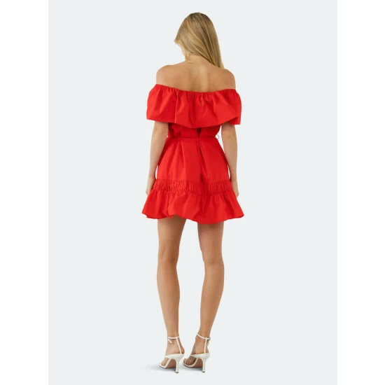 English Factory Convertible Neckline Mini Dress Dresses Red - Image 3