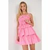 English Factory Ruffle Tiered Dress With Ties Dresses Pink