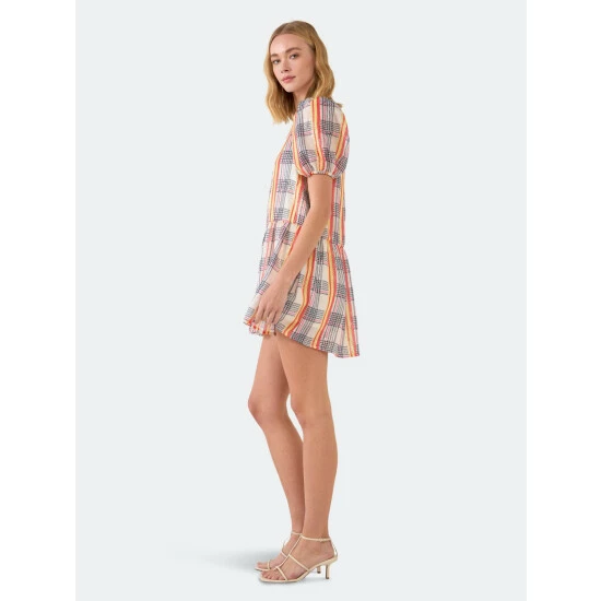 English Factory Sequins Check Mini Dress Dresses Ivory Multi 3 English Factory Sequins Check Mini Dress Dresses Ivory Multi - Image 3