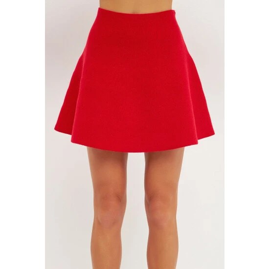English Factory High-Waisted A-Line Mini Skirt Skirts Red - Image 9