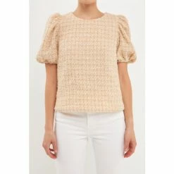 English Factory Multi Tweed Top Tops Cream 9 English Factory Multi Tweed Top Tops Cream -English Factory Shop unnamed file 1444