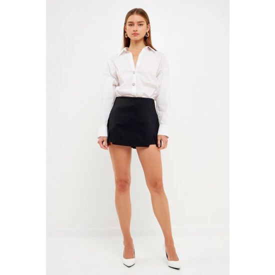 English Factory Oversize Collared Shirt Tops White - Image 2