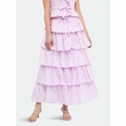 English Factory Tiered Maxi Skirt Skirts Lilac