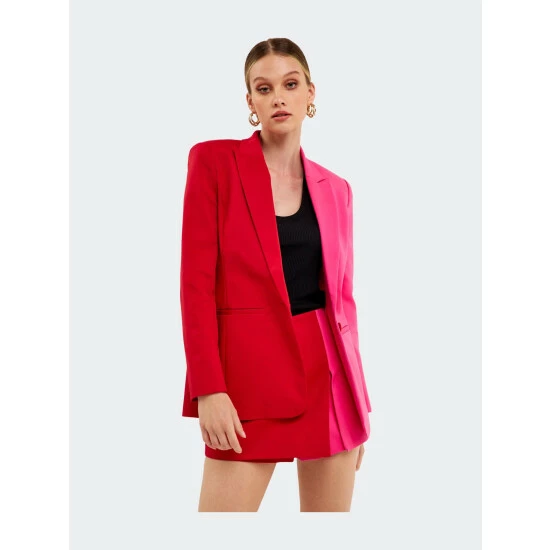 English Factory Color Block Blazer Coats, Jackets & Blazers Red/fuchsia - Image 4