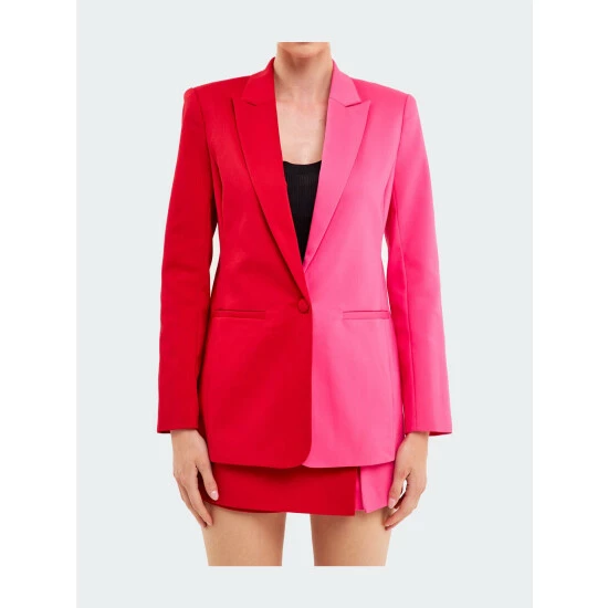 English Factory Color Block Blazer Coats, Jackets & Blazers Red/fuchsia - Image 5