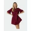 English Factory Lace Detail Mini Dress Dresses Burgundy