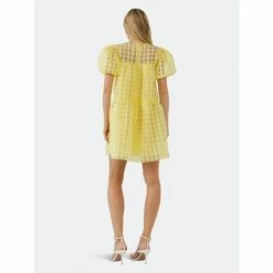 English Factory Gridded Puff Sleeve Dress Dresses Lilac -English Factory Shop unnamed file 1549
