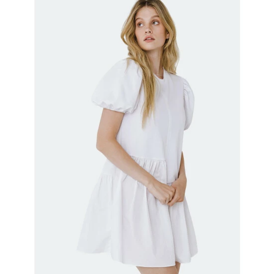 English Factory Knit Woven Mixed Dress Dresses Red