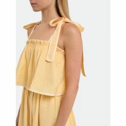 English Factory Midi Dress With Tied Shoulder Strap Dresses Yellow -English Factory Shop unnamed file 1666