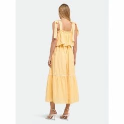 English Factory Midi Dress With Tied Shoulder Strap Dresses Yellow -English Factory Shop unnamed file 1667