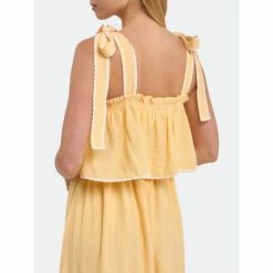English Factory Midi Dress With Tied Shoulder Strap Dresses Yellow -English Factory Shop unnamed file 1668
