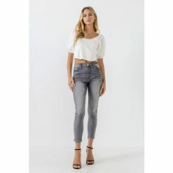 English Factory High Waist Skinny Jeans Jeans & Denim White