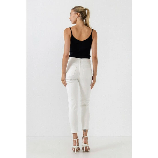 English Factory High Waist Skinny Jeans Jeans & Denim White - Image 6