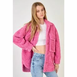 English Factory Oversized Sherpa Jacket Coats, Jackets & Blazers Black