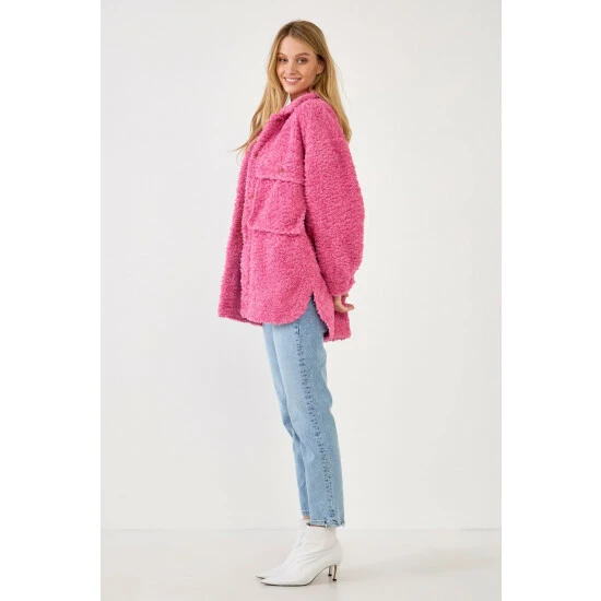English Factory Oversized Sherpa Jacket Coats, Jackets & Blazers Black - Image 4