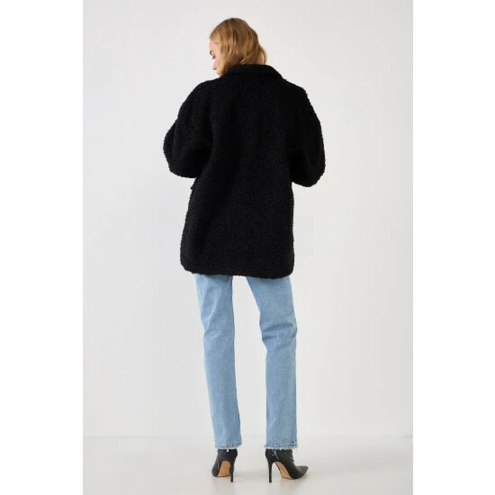 English Factory Oversized Sherpa Jacket Coats, Jackets & Blazers Black - Image 9