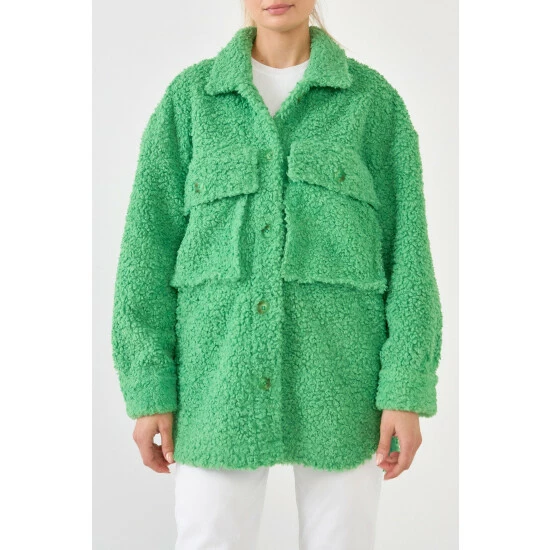 English Factory Oversized Sherpa Jacket Coats, Jackets & Blazers Black - Image 10