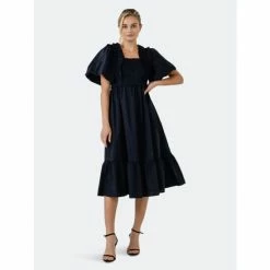 English Factory Ruffled Smocked Midi Dress Dresses Powder Blue