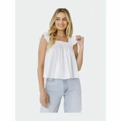 English Factory Ruffle Detail Top Tops Black