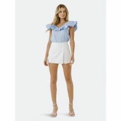 English Factory Ruffle At Neckline Top Tops White 15 English Factory Ruffle At Neckline Top Tops White -English Factory Shop unnamed file 1806