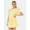 English Factory Poplin Ruffle Detail Dress Dresses Yellow