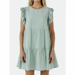 English Factory Ruffled Detail Mini Dress Dresses Sage 9 English Factory Ruffled Detail Mini Dress Dresses Sage -English Factory Shop unnamed file 1900