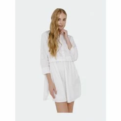 English Factory Shirt Mini Dress - White Dresses