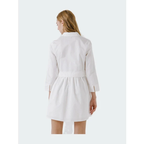 English Factory Shirt Mini Dress - White Dresses - Image 5