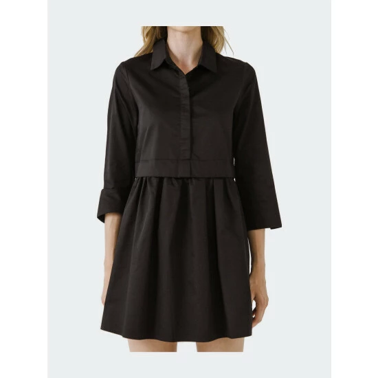 English Factory Shirt Mini Dress - White Dresses - Image 9