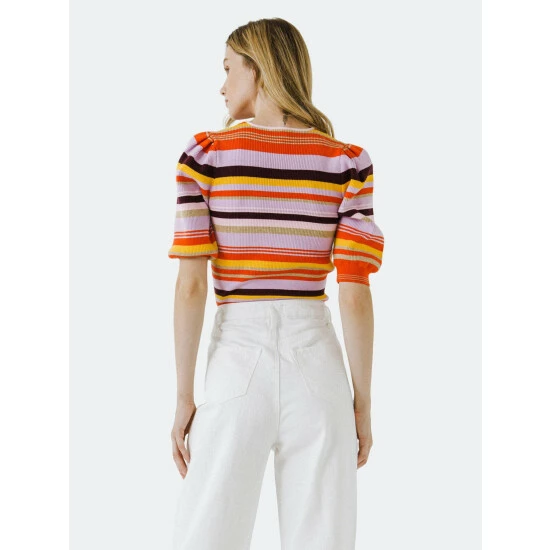 English Factory Stripe Knit Top Tops Multi - Image 3