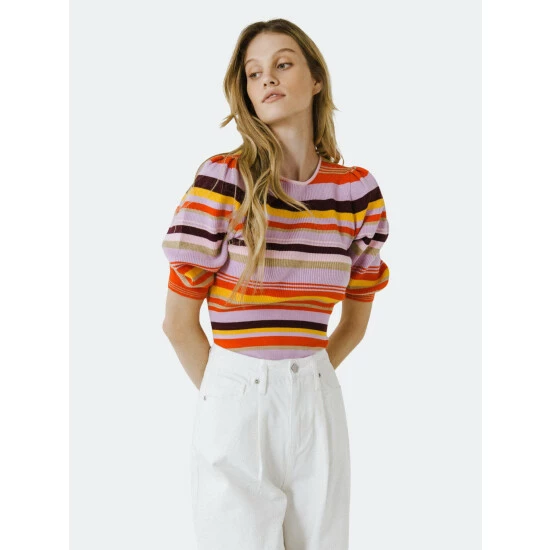 English Factory Stripe Knit Top Tops Multi - Image 5