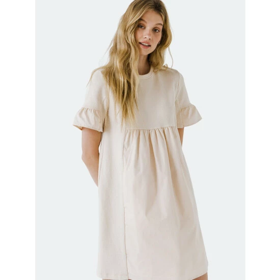 English Factory Solid Mini Dress Dresses White