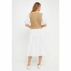 English Factory Mixed Media Cable Knit Down Midi Dress Dresses Heather Grey/white 8 English Factory Mixed Media Cable Knit Down Midi Dress Dresses Heather Grey/white -English Factory Shop unnamed file 2011