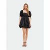 English Factory Mini Ruffle Accent Blouson Dress Dresses Black
