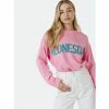 English Factory Wednesday Motif Sweater Sweatshirts & Sweaters Pink