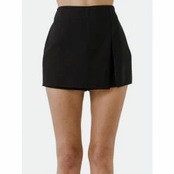 English Factory Slit Detail Skort - Black Skirts 7 English Factory Slit Detail Skort - Black Skirts -English Factory Shop unnamed file 2243