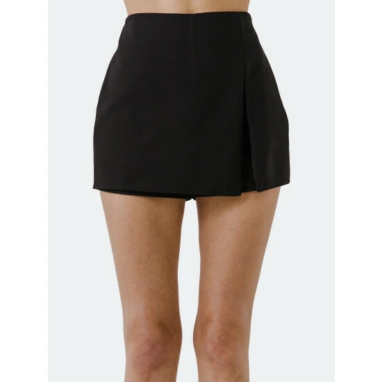 English Factory Slit Detail Skort - Black Skirts 4 English Factory Slit Detail Skort - Black Skirts - Image 4