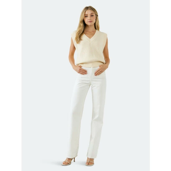 English Factory Classic Sweater Vest Sweatshirts & Sweaters Cream 5 English Factory Classic Sweater Vest Sweatshirts & Sweaters Cream - Image 5