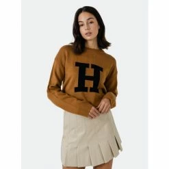 English Factory Alphabet Motif Sweater Sweatshirts & Sweaters Orange