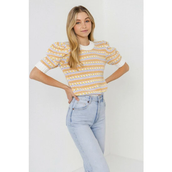 English Factory Multi Stripe Sweater Sweatshirts & Sweaters 1 English Factory Multi Stripe Sweater Sweatshirts & Sweaters