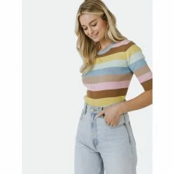 English Factory Multi Color Stripe Sweater Sweatshirts & Sweaters