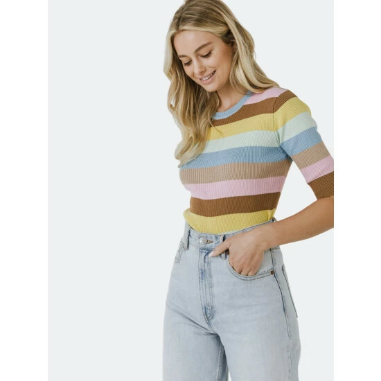 English Factory Multi Color Stripe Sweater Sweatshirts & Sweaters