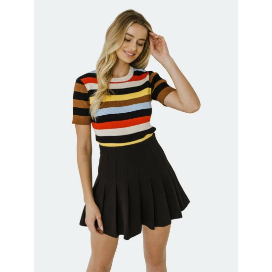 English Factory Multi Color Stripe Sweater Sweatshirts & Sweaters